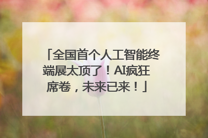 全国首个人工智能终端展太顶了！AI疯狂席卷，未来已来！