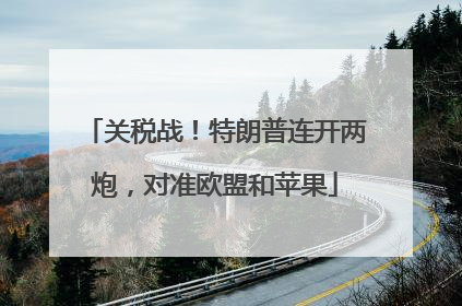 关税战！特朗普连开两炮，对准欧盟和苹果