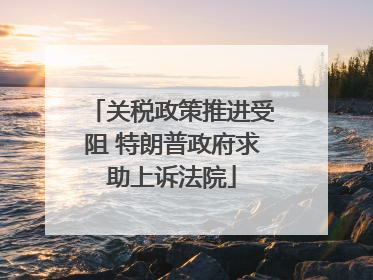 关税政策推进受阻 特朗普政府求助上诉法院