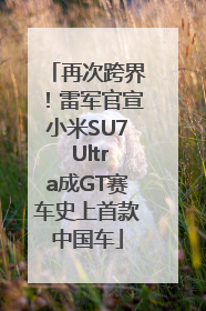 再次跨界！雷军官宣小米SU7 Ultra成GT赛车史上首款中国车