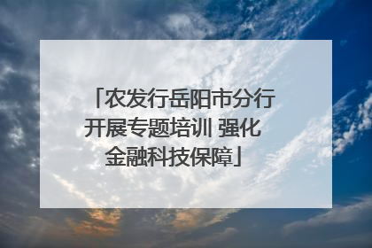 农发行岳阳市分行开展专题培训 强化金融科技保障