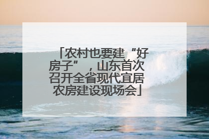 农村也要建“好房子”，山东首次召开全省现代宜居农房建设现场会