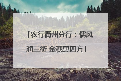 农行衢州分行：儒风润三衢 金穗惠四方