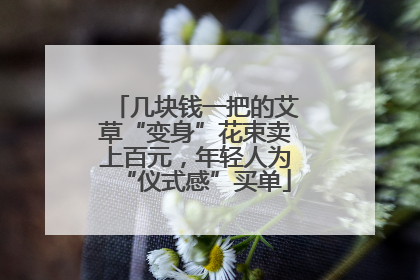几块钱一把的艾草“变身”花束卖上百元，年轻人为“仪式感”买单