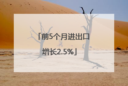 前5个月进出口增长2.5%