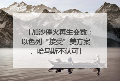 加沙停火再生变数：以色列“接受”美方案、哈马斯不认可