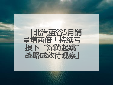 北汽蓝谷5月销量增两倍！持续亏损下“深蹲起跳”战略成效待观察