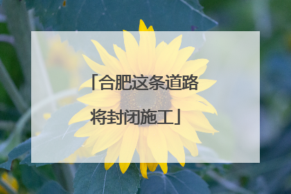 合肥这条道路将封闭施工