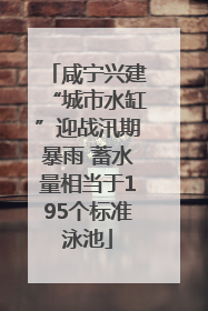 咸宁兴建“城市水缸”迎战汛期暴雨 蓄水量相当于195个标准泳池