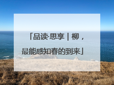 品读·思享｜柳，最能感知春的到来