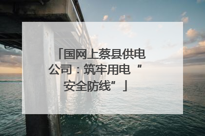 国网上蔡县供电公司：筑牢用电“安全防线”