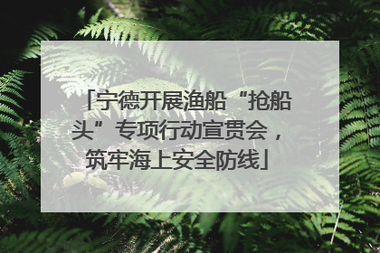 宁德开展渔船“抢船头”专项行动宣贯会，筑牢海上安全防线