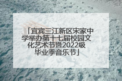 宜宾三江新区宋家中学举办第十七届校园文化艺术节暨2022级毕业季音乐节