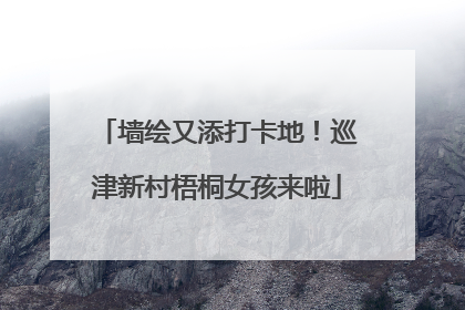 墙绘又添打卡地！巡津新村梧桐女孩来啦