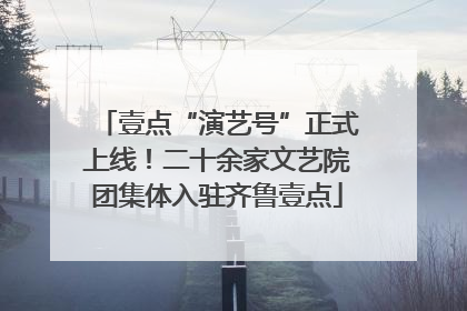 壹点“演艺号”正式上线！二十余家文艺院团集体入驻齐鲁壹点