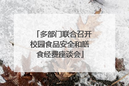 多部门联合召开校园食品安全和膳食经费座谈会