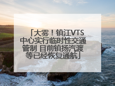 大雾！镇江VTS中心实行临时性交通管制 目前镇扬汽渡等已经恢复通航