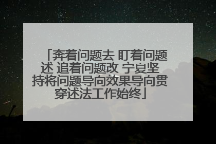 奔着问题去 盯着问题述 追着问题改 宁夏坚持将问题导向效果导向贯穿述法工作始终