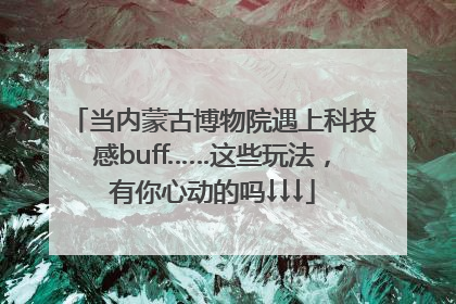 当内蒙古博物院遇上科技感buff……这些玩法，有你心动的吗↓↓↓