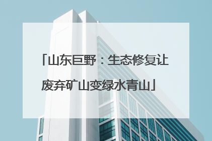 山东巨野：生态修复让废弃矿山变绿水青山