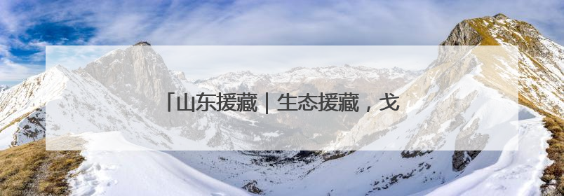 山东援藏｜生态援藏，戈壁滩上的“潍坊魔法”