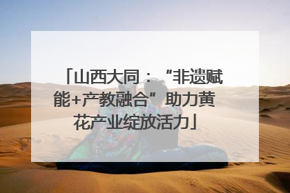 山西大同：“非遗赋能+产教融合”助力黄花产业绽放活力