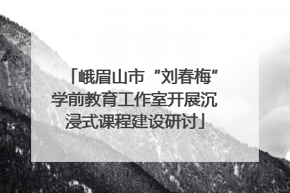 峨眉山市“刘春梅”学前教育工作室开展沉浸式课程建设研讨