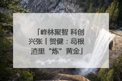 峰林聚智 科创兴张丨贺健：葛根渣里“炼”黄金
