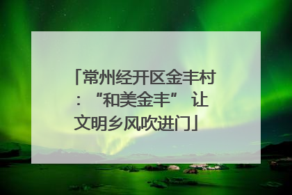 常州经开区金丰村：“和美金丰” 让文明乡风吹进门