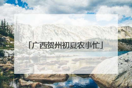 广西贺州初夏农事忙