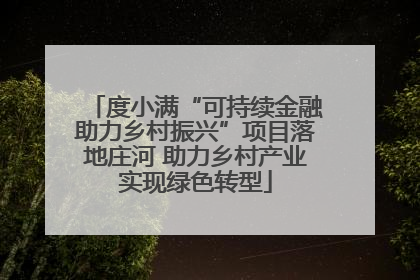 度小满“可持续金融助力乡村振兴”项目落地庄河 助力乡村产业实现绿色转型