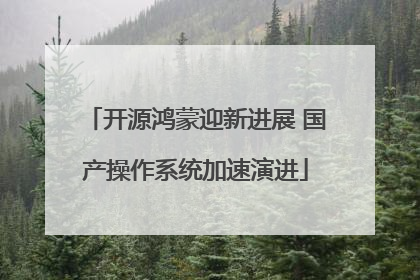 开源鸿蒙迎新进展 国产操作系统加速演进