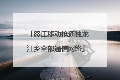 怒江移动抢通独龙江乡全部通信网络