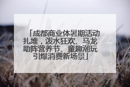 成都商业体暑期活动扎堆，泼水狂欢、马龙助阵营养节、童趣潮玩引爆消费新场景