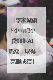 李家诚旗下小雨点小贷拥抱AI热潮，取得亮眼成绩