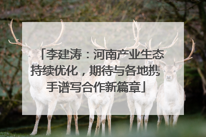 李建涛：河南产业生态持续优化，期待与各地携手谱写合作新篇章