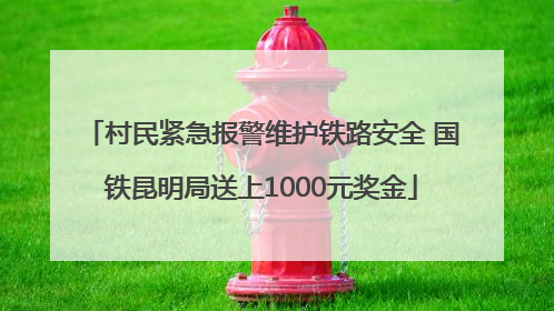 村民紧急报警维护铁路安全 国铁昆明局送上1000元奖金