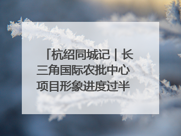 杭绍同城记｜长三角国际农批中心项目形象进度过半，华东“菜篮子”建设加码提速！