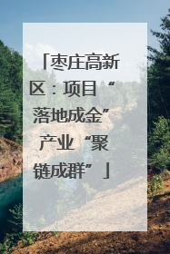 枣庄高新区：项目“落地成金” 产业“聚链成群”