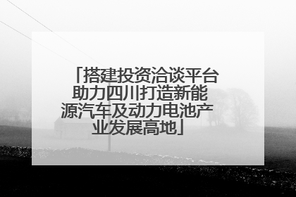 搭建投资洽谈平台 助力四川打造新能源汽车及动力电池产业发展高地