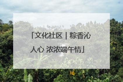 文化社区｜粽香沁人心 浓浓端午情