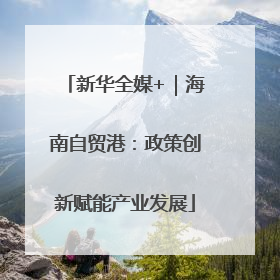新华全媒+｜海南自贸港：政策创新赋能产业发展