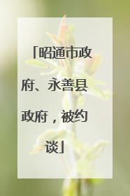 昭通市政府、永善县政府，被约谈