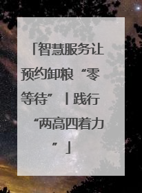 智慧服务让预约卸粮“零等待”丨践行“两高四着力”