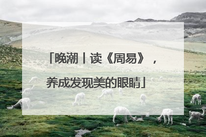 晚潮丨读《周易》，养成发现美的眼睛