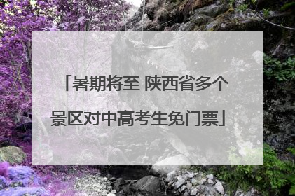 暑期将至 陕西省多个景区对中高考生免门票