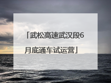 武松高速武汉段6月底通车试运营