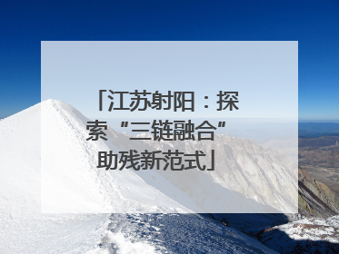 江苏射阳：探索“三链融合”助残新范式
