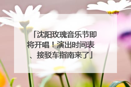 沈阳玫瑰音乐节即将开唱！演出时间表、接驳车指南来了