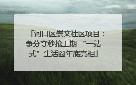 河口区崇文社区项目：争分夺秒抢工期 “一站式”生活圈年底亮相